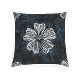 Violet Floral Velvet Cushion