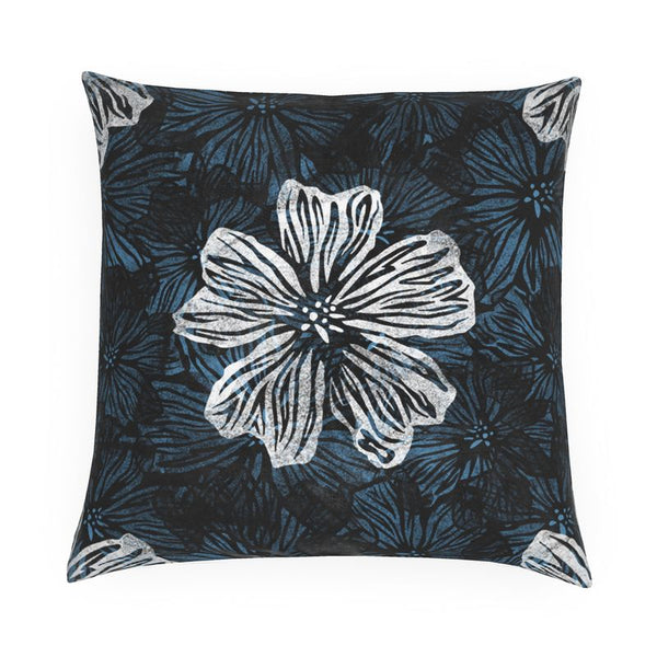 Violet Floral Velvet Cushion