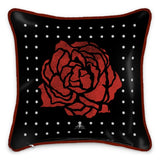 Rose w/ Pearls Silk Cushion