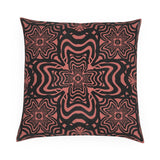 Rooster Feather Red Velvet Cushion