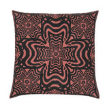 Rooster Feather Red Velvet Cushion