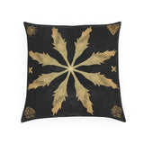 Marigold Leaf Star Velvet Cushion