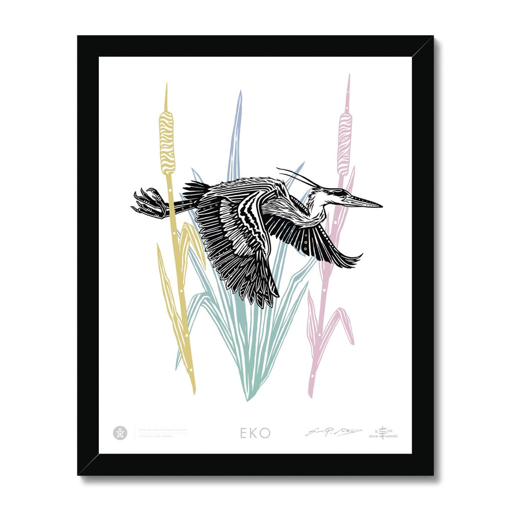 EKO Great Blue Heron Framed Print
