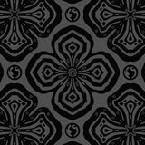 Larkspur Petals Black on Grey - Small Wallpaper Print