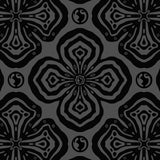 Larkspur Petals Black on Grey - Small Wallpaper Print