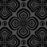 Larkspur Petals Black on Grey - Medium Wallpaper Print