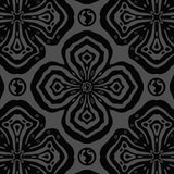 Larkspur Petals Black on Grey - Medium Wallpaper Print