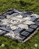 AEON Violets Jacquard Woven Blanket