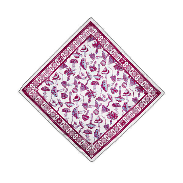 IVI Mushroom Bandana - Red Purple Light Blue