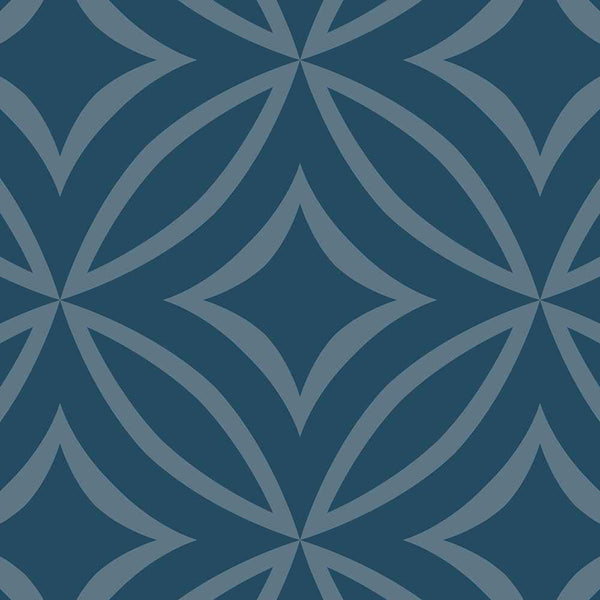 Crownvetch Diamonds - Blue Green - Small Wallpaper Print