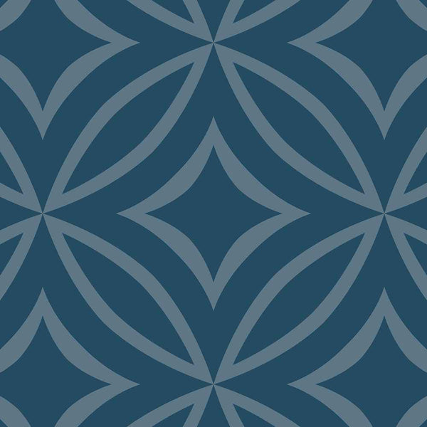 Crownvetch Diamonds - Blue Green - Small Wallpaper Print