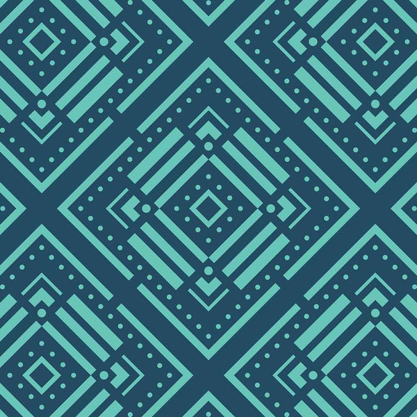 Diamond Straps - Blue Green on Light Blue - Small Wallpaper Print