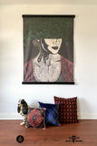 Portrait of Regina • Large Fabric Textile Wall Hanging Print