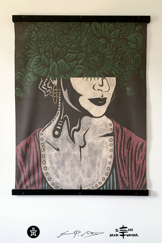 Portrait of Regina • Large Fabric Textile Wall Hanging Print