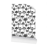 IVI - Mushroom Pattern - Black Line