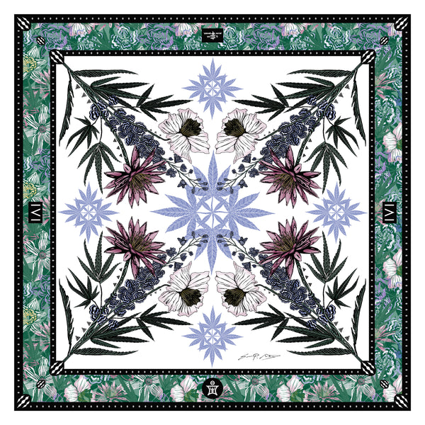 IVI Cannabis Bouquet w/ Water Lily, Larkspur & Daffodil Bandana