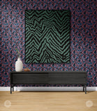 IVI - Abstract Jacquard Woven Blanket - Black Green