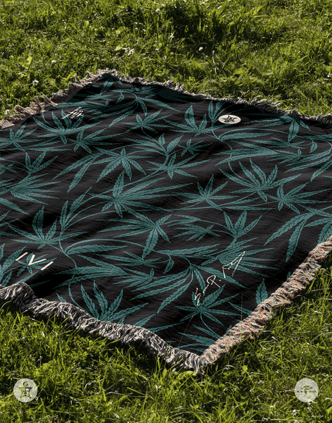 IVI Cannabis Vine Jacquard Woven Blanket