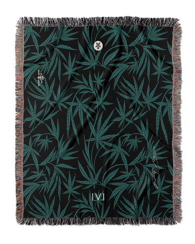 IVI California Poppy with Cannabis Leaves Luxury Cushion