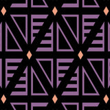 Pyramids Black Purple Light Orange - Small Wallpaper Print