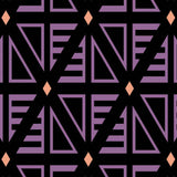 Pyramids Black Purple Light Orange - XX Small Wallpaper Print