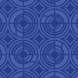 Deco Plates - Blue on Light Blue - Medium Wallpaper Print