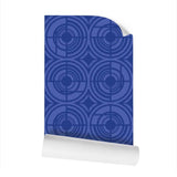 Deco Plates - Blue on Light Blue - Large Wallpaper Print