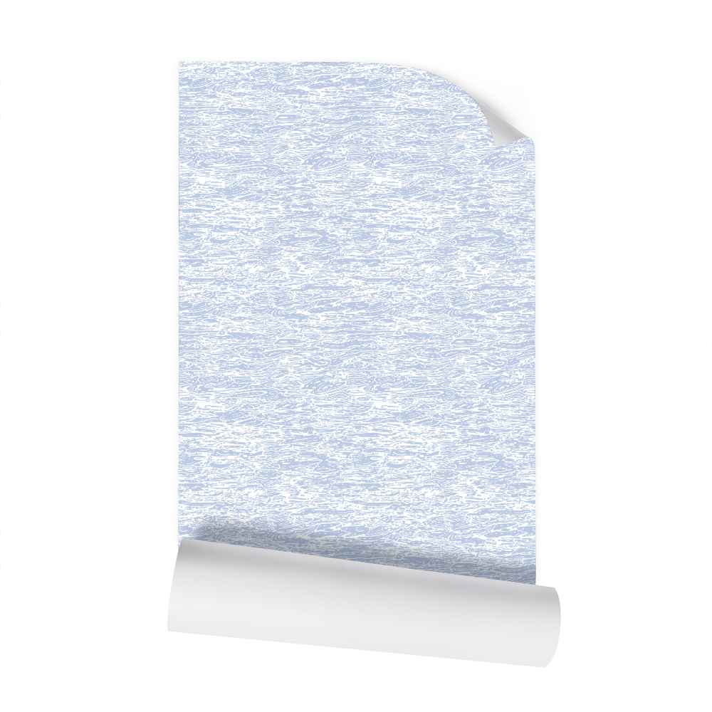 Water - Light Blue on White - Medium Wallpaper Print