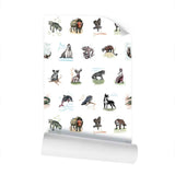 Water Color Animals - Full Color - Large Wallpaper Print