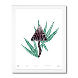 IVI LIFE - Mushroom + Cannabis Print - 003 Framed Print
