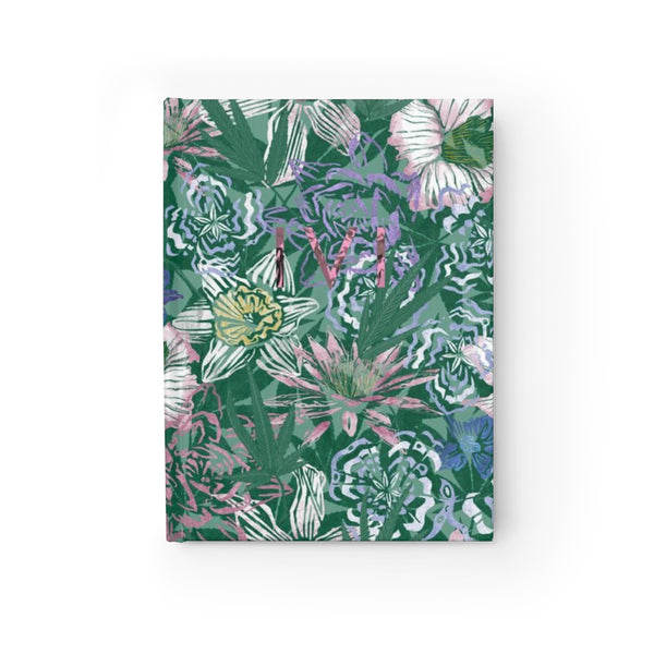 IVI All Over Floral with Cannabis Leaves Sketchbook Journal