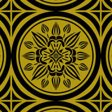 Crownvetch - Gold on Black - Large Wallpaper Print