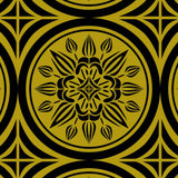 Crownvetch - Gold on Black - Medium Wallpaper Print