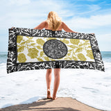 Flourish Towel - Black & Gold