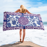 Flourish Towel - Purple and Blue